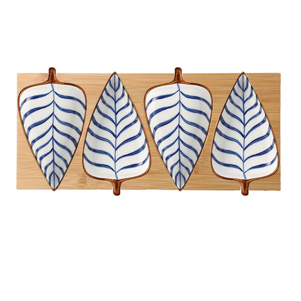 Creative Hand Painted Leaves Tray