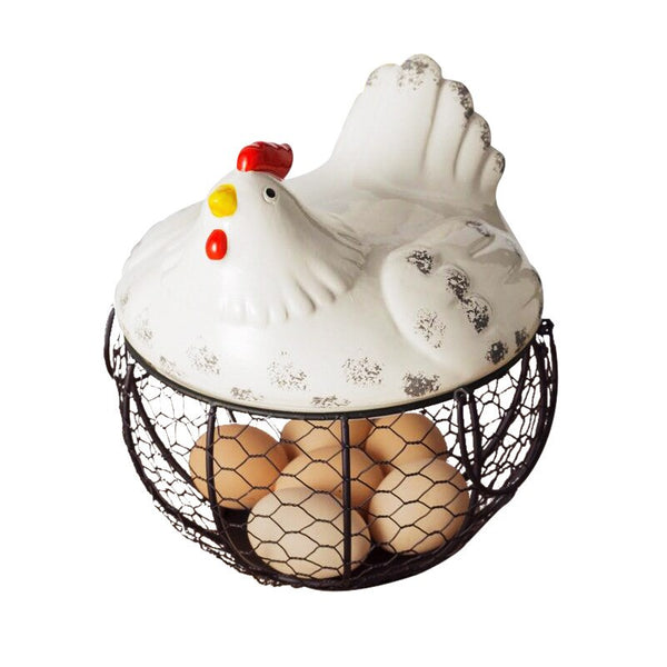 Ceramic Egg Basket