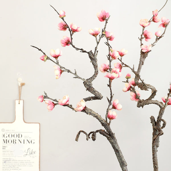 Winter Plum Branch with Flowers