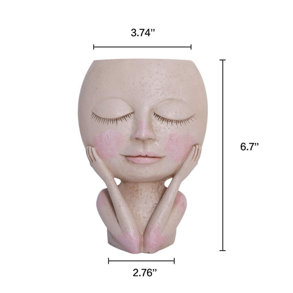 Blushing Doll Flower Pot