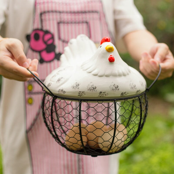 Ceramic Egg Basket