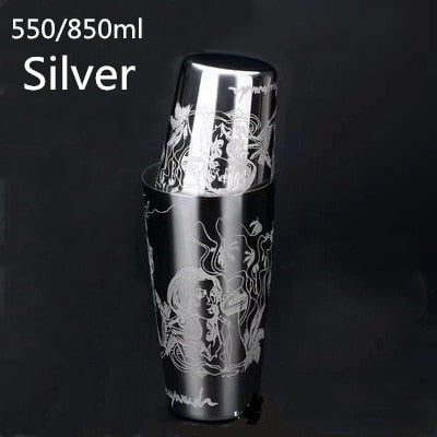 Engraved Boston Bar Cocktail Shaker