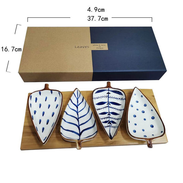 Creative Hand Painted Leaves Tray