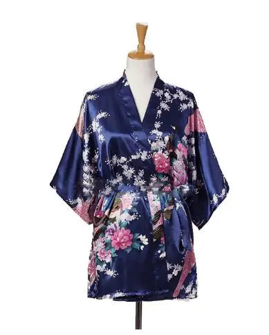 Women's Floral Print Satin Robe