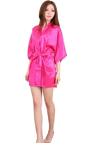 Women's Silk Satin Short Robe