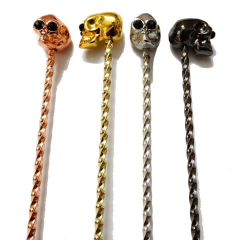 Skull Head Spiral Cocktail Spoons