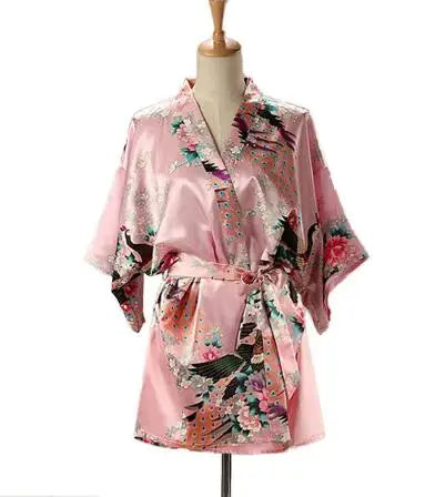 Women's Floral Print Satin Robe