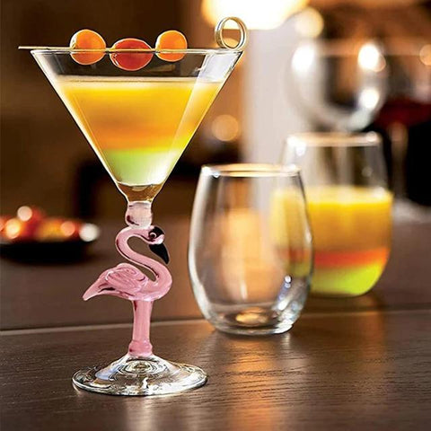 Pink Flamingo Cocktail Glass