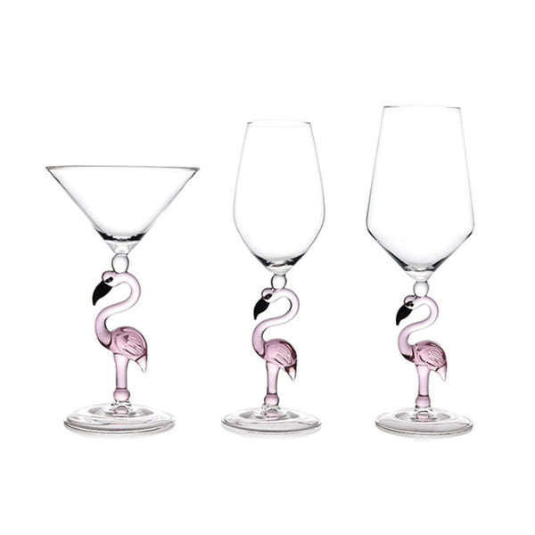 Pink Flamingo Cocktail Glass