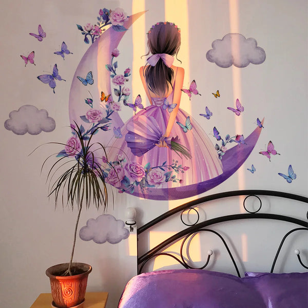 Princess on the Moon Wall Sticker