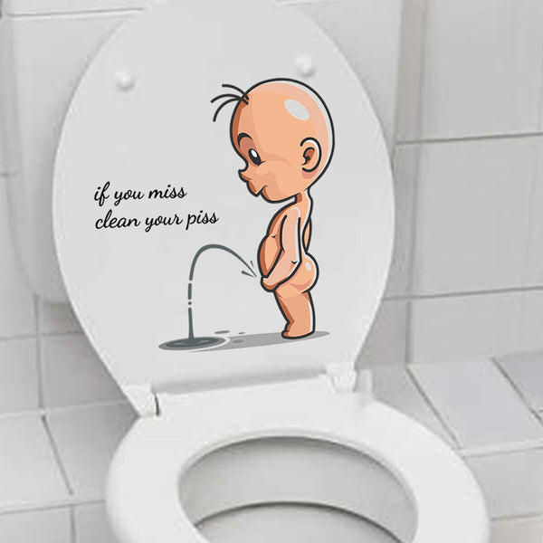 Funny Baby Toilet Training Sticker