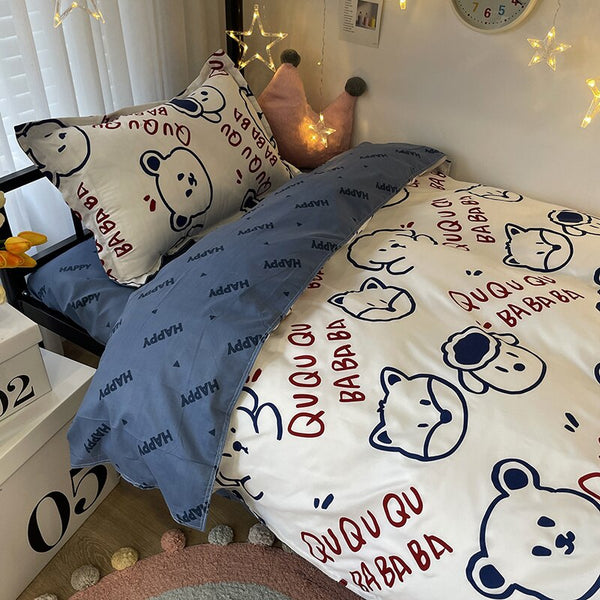 Cartoon Print Bed Set