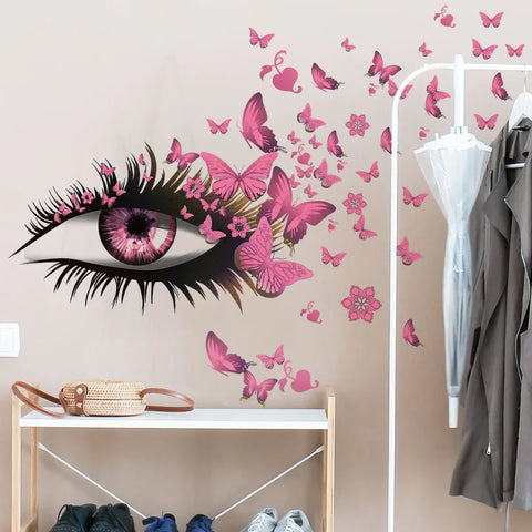 Striking Eyelashes Wall Sticker