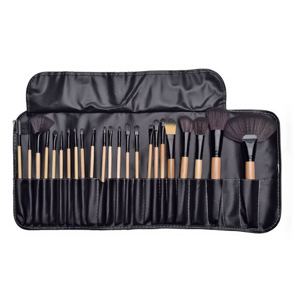 Leather Gift Bag of 24pcs Makeup Brushes