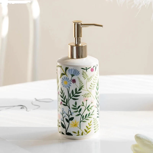 Flower Design Soap/Lotion/Shampoo Dispenser