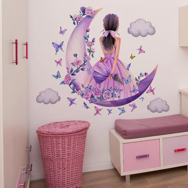 Princess on the Moon Wall Sticker