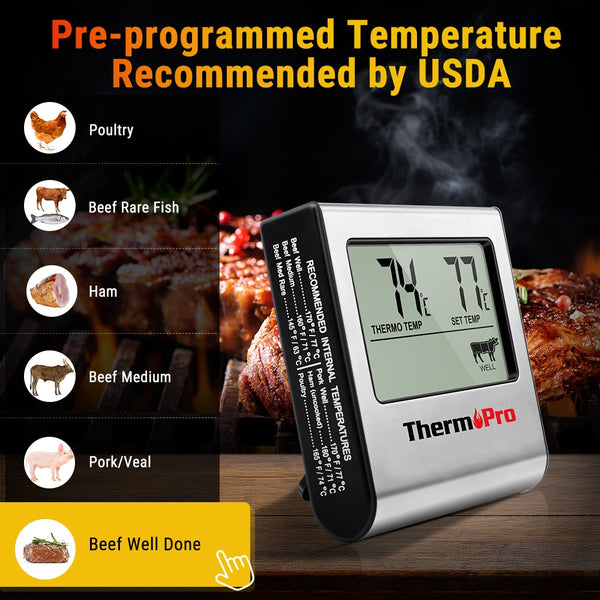 Digital LCD Display Kitchen Thermometer