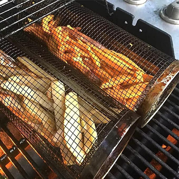 Rolling Barbeque Grill Baskets