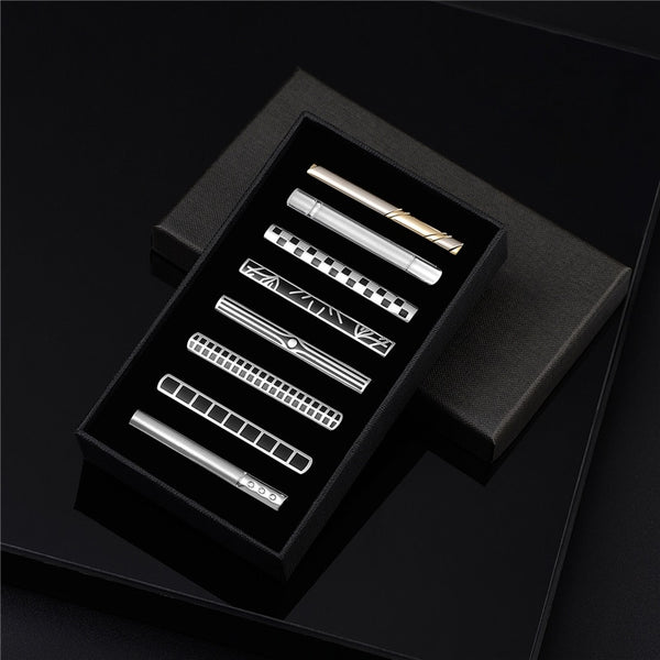 Luxurious 8Pc Tie Clip Set With Gift Box