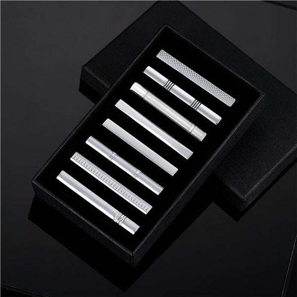 Luxurious 8Pc Tie Clip Set With Gift Box