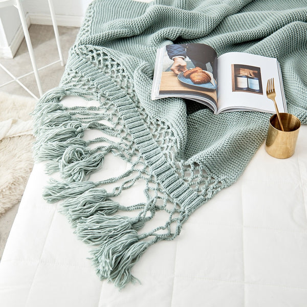 Hand Knitted Sofa Throw