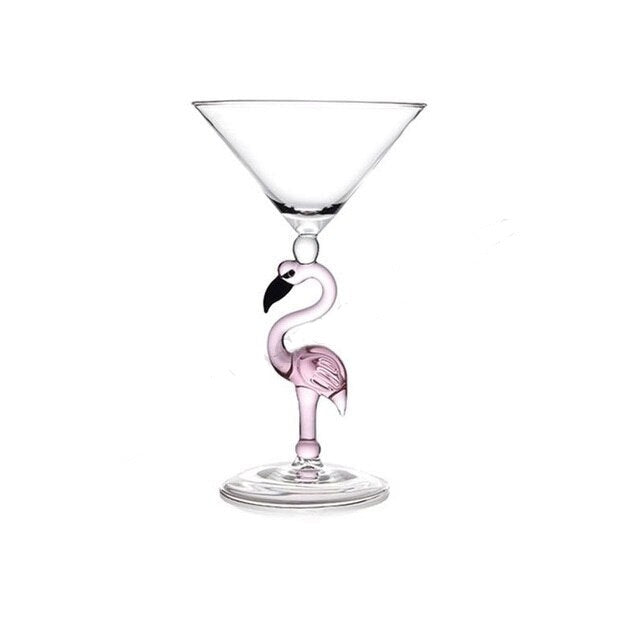 Pink Flamingo Cocktail Glass