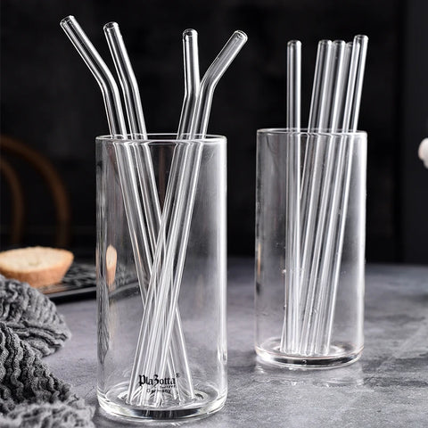 Reusable Glass Straws with Brushes