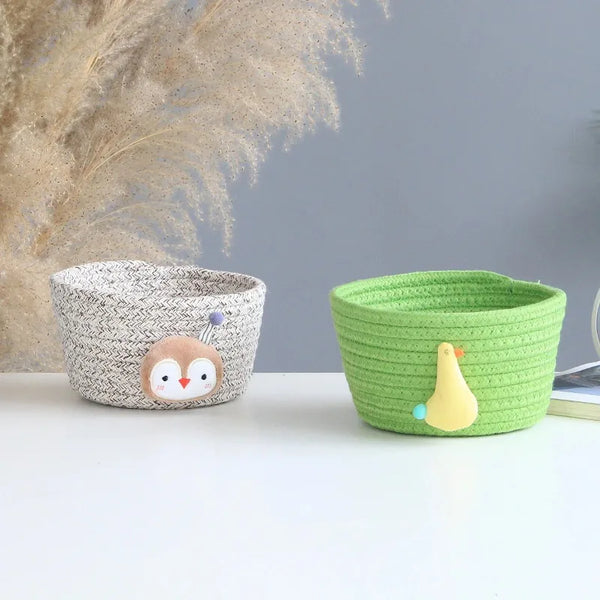 Animal Theme Handmade Storage Baskets