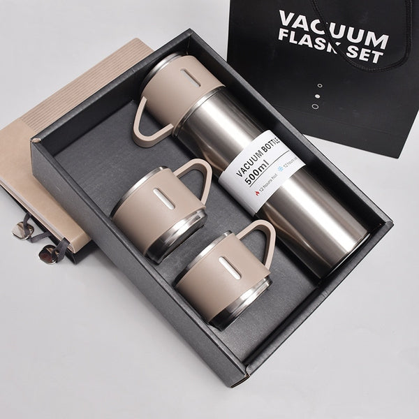 Stainless Steel Vacuum Flask Set