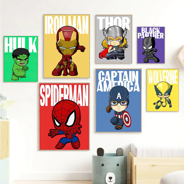 Marvel Superhero Wall Art Poster