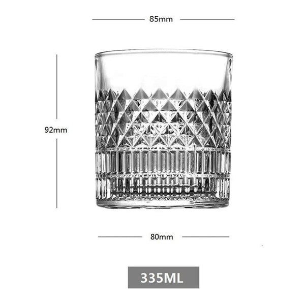 4Pcs Crystal Whiskey Glass Set with Classy Gift Box