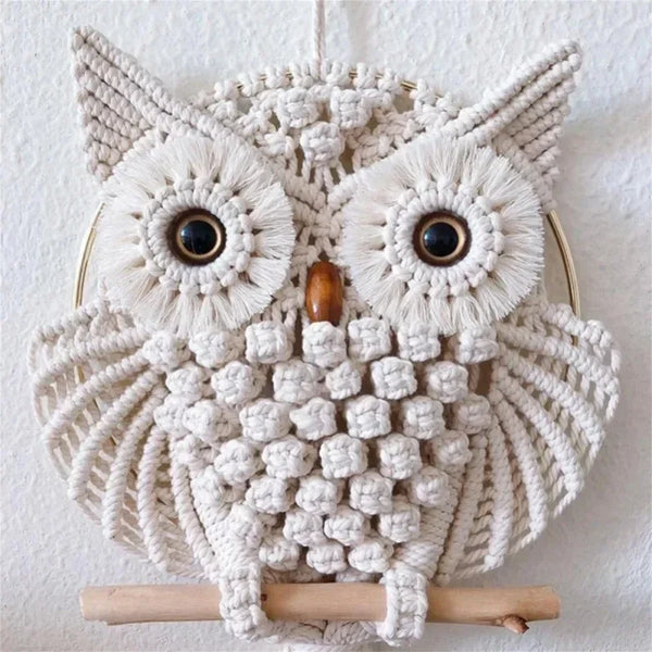 Handwoven Owls Wall Decor