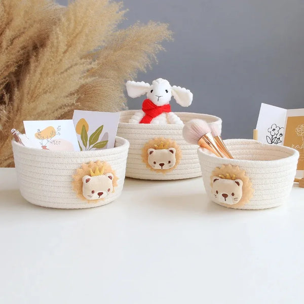 Animal Theme Handmade Storage Baskets