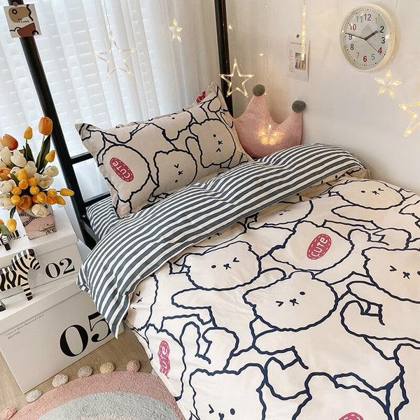 Cartoon Print Bed Set