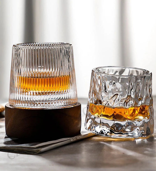 Rotating Whiskey Glass