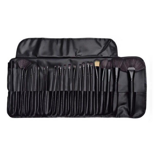 Leather Gift Bag of 24pcs Makeup Brushes