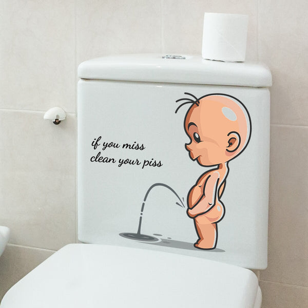 Funny Baby Toilet Training Sticker