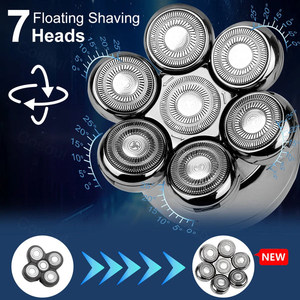 5 in 1 Multifunctional Grooming Kit with 7 Floating Shaving Heads