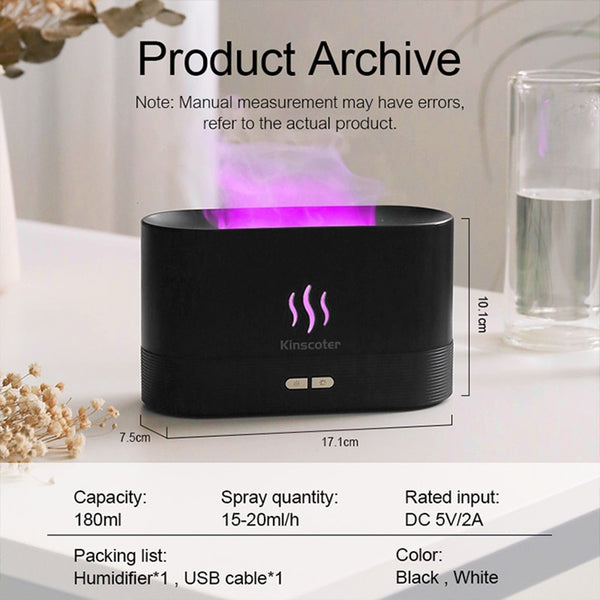 Aroma Diffuser Flame Humidifier