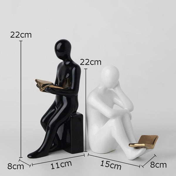 2Pcs/Set Creative Reader Bookends