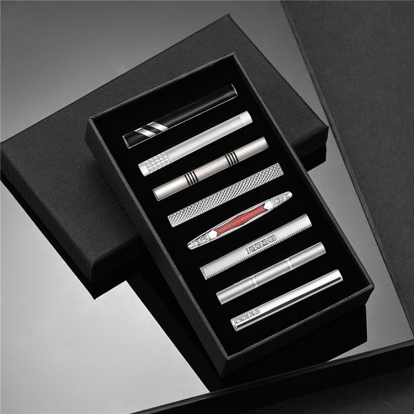 Luxurious 8Pc Tie Clip Set With Gift Box