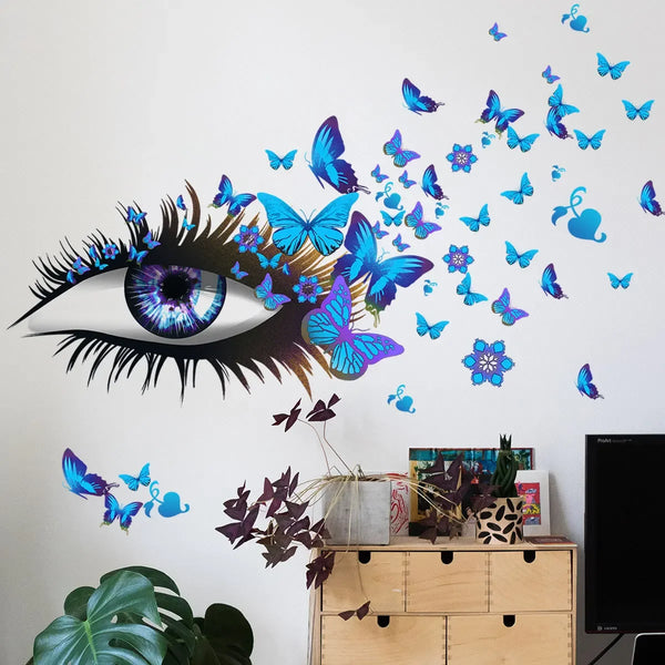 Striking Eyelashes Wall Sticker