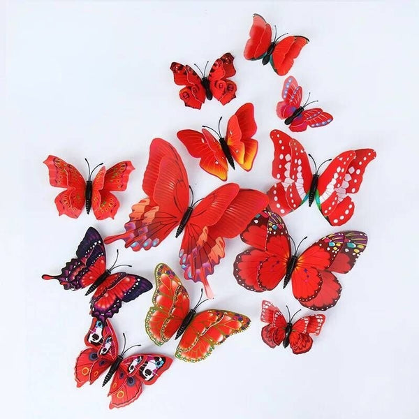 3D Double Layer Butterfly Wall Magnet Stickers