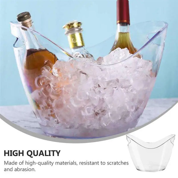 Transparent Ice Cube Storage Bucket