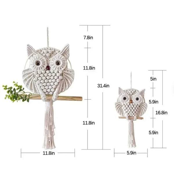 Handwoven Owls Wall Decor