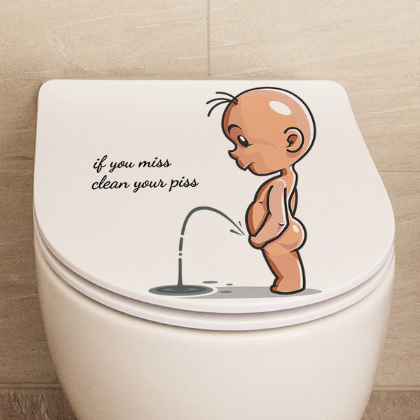 Funny Baby Toilet Training Sticker