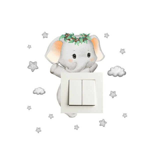 Cartoon Animal Light Switch Decal Sticker