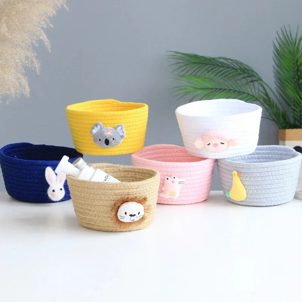 Animal Theme Handmade Storage Baskets