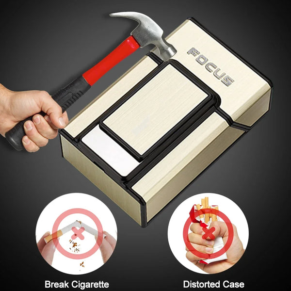 Fancy Cigarette Case With USB Rechargeable Lighter