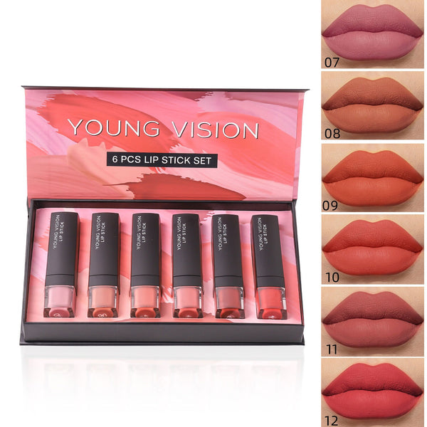 6pcs Matte Lipstick Set